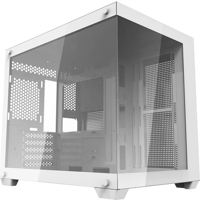 Kasë Darkflash C285MP Midi Tower mATX/ITX xhami i temperuar dy-anësh mbështetje radiator 360 mm pa tifozë të instaluar e bardhë