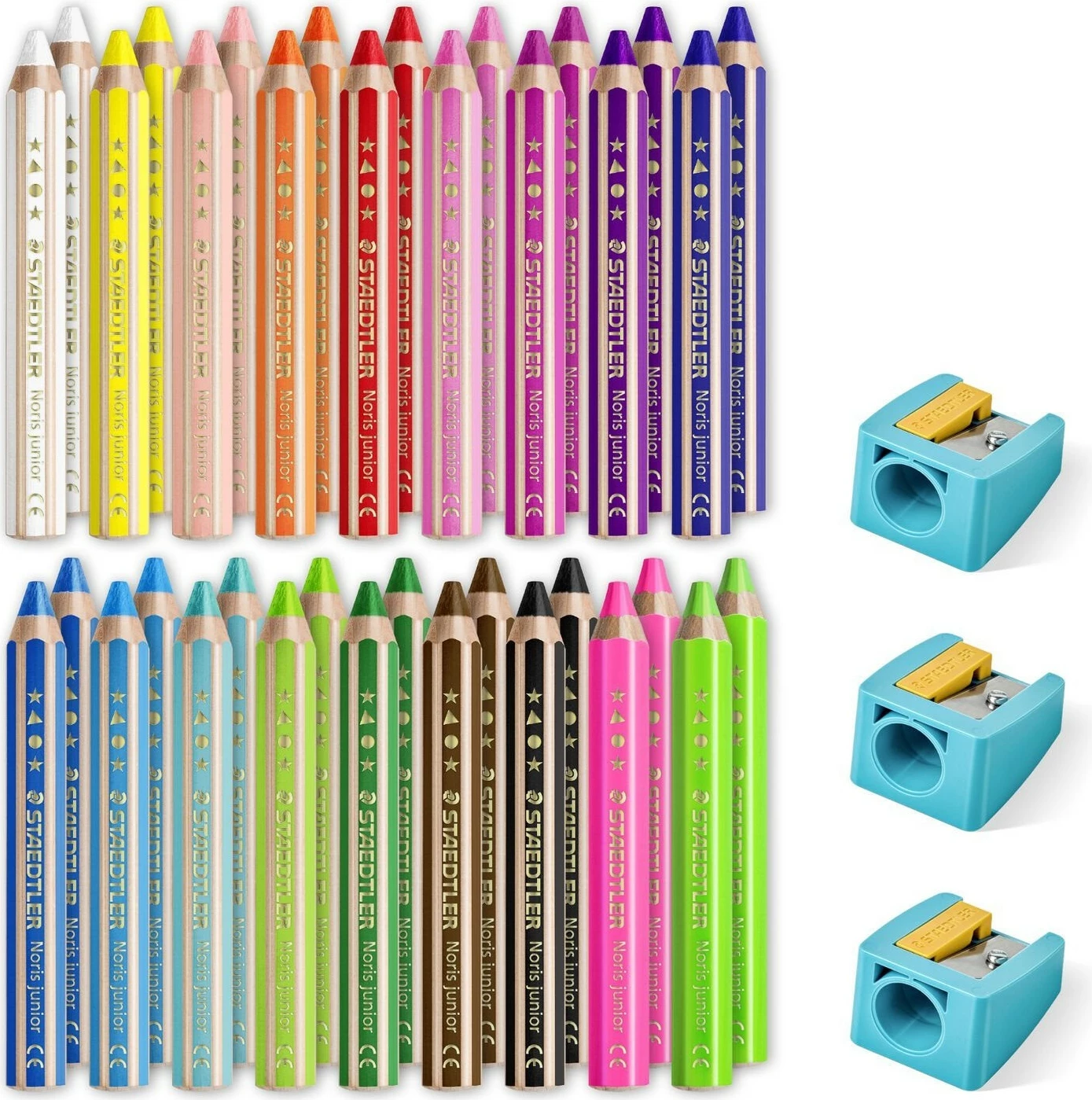 Lapsa ngjyrosës STAEDTLER Noris junior 36 copë, kovë plastike