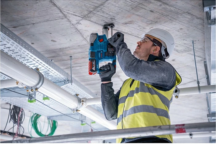 Çekiç perforator Bosch GBH 18V-22 Professional, SDS Plus, 18V, 2.2cm, 1050 RPM, 1.9J, blu