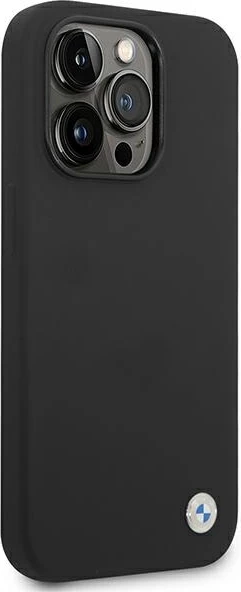 Mbështjellës BMW BMHCP14LSILBK për iPhone 14 Pro 6.1", silikon, i zi