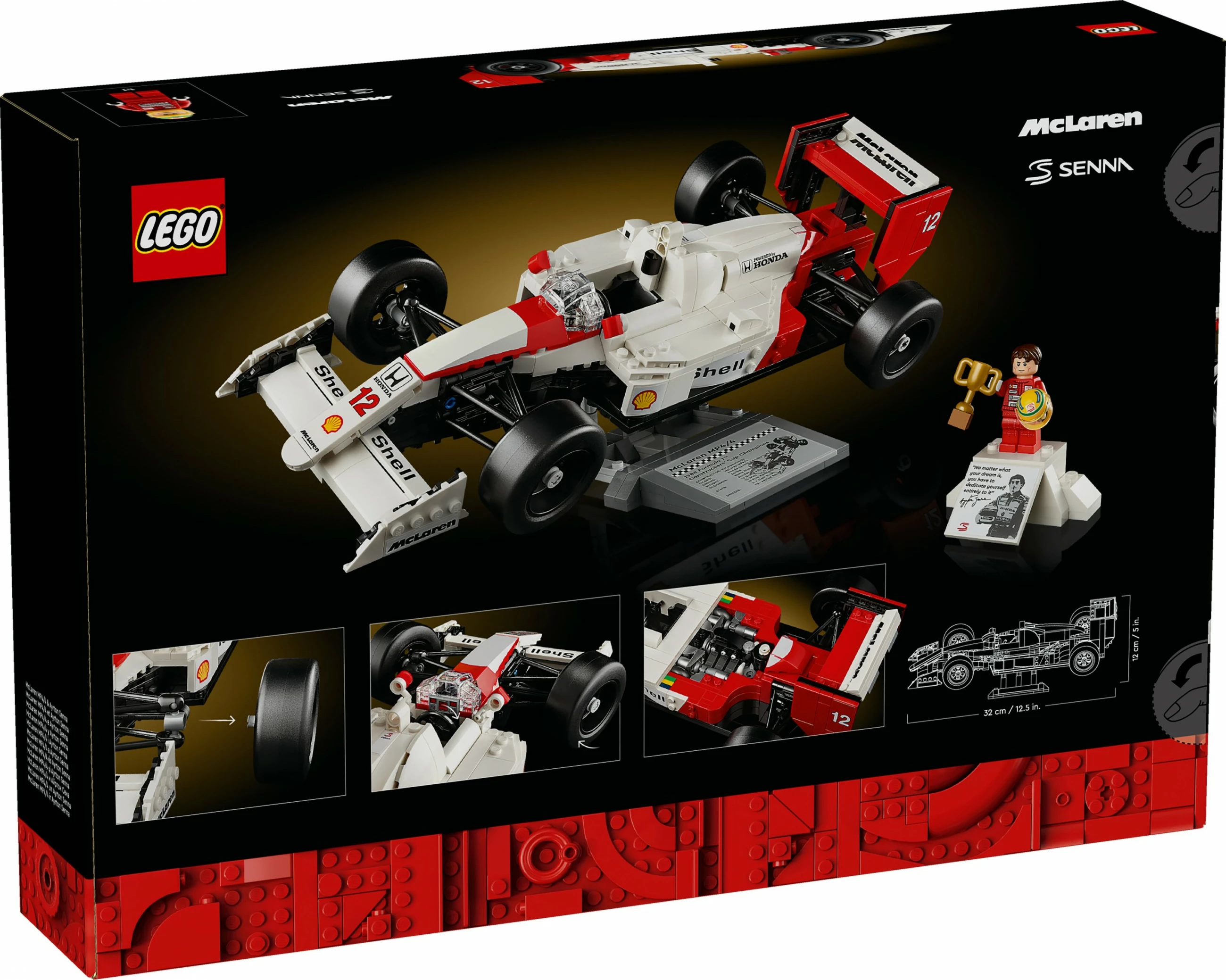 Set ndërtimi LEGO McLaren MP4/4 & Ayrton Senna, 693 pjesë, shumëngjyrësh