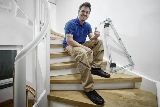 Mjet për shkallë Wolfcraft, 5210000, Çelik inox, E zezë