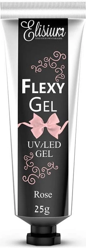 Xhel për zgjatje thonjsh Elisium Flexy Gel Rose 25g
