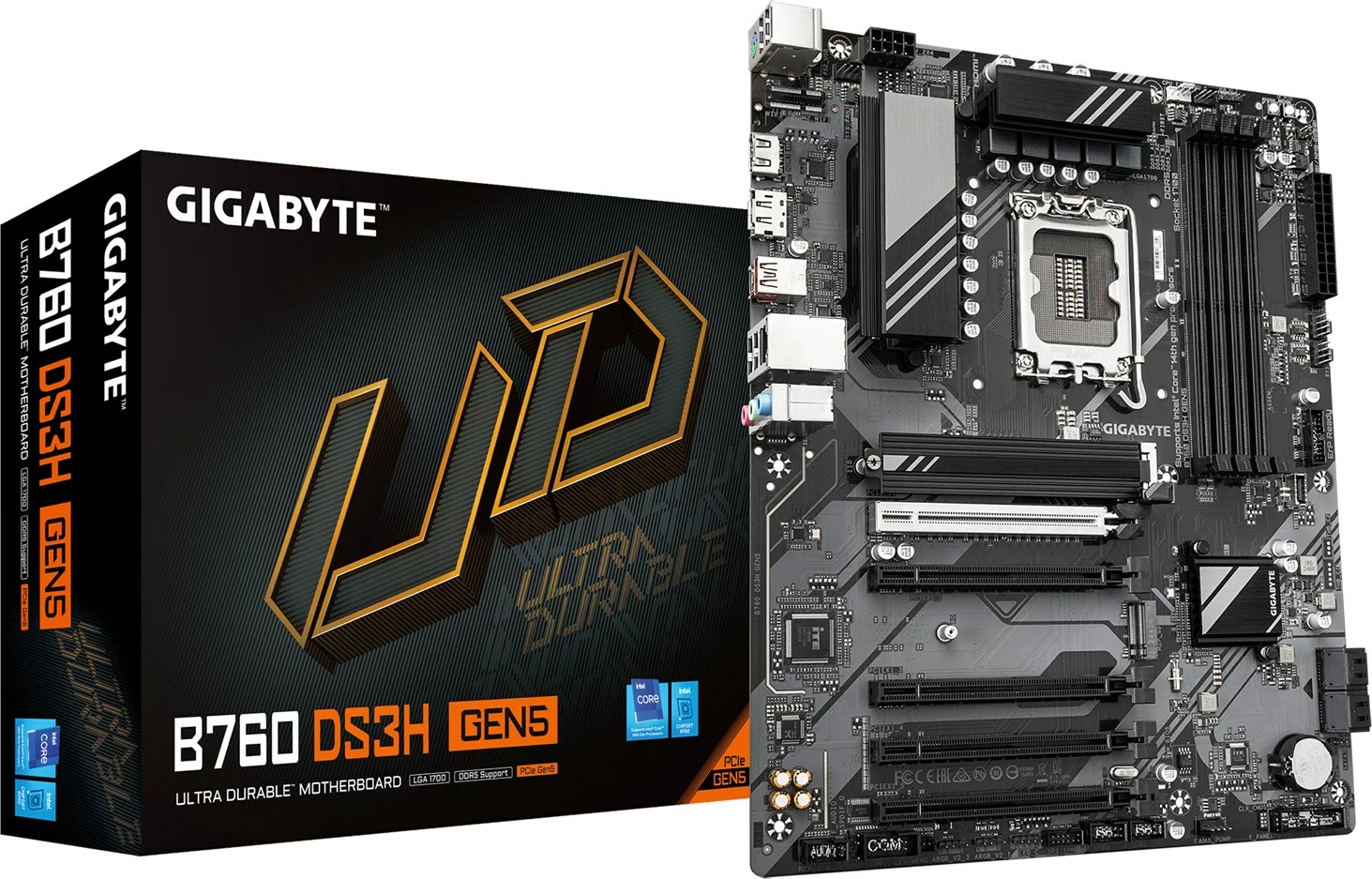 Pllakë amë Gigabyte B760 DS3H GEN5, ATX, Socket 1700