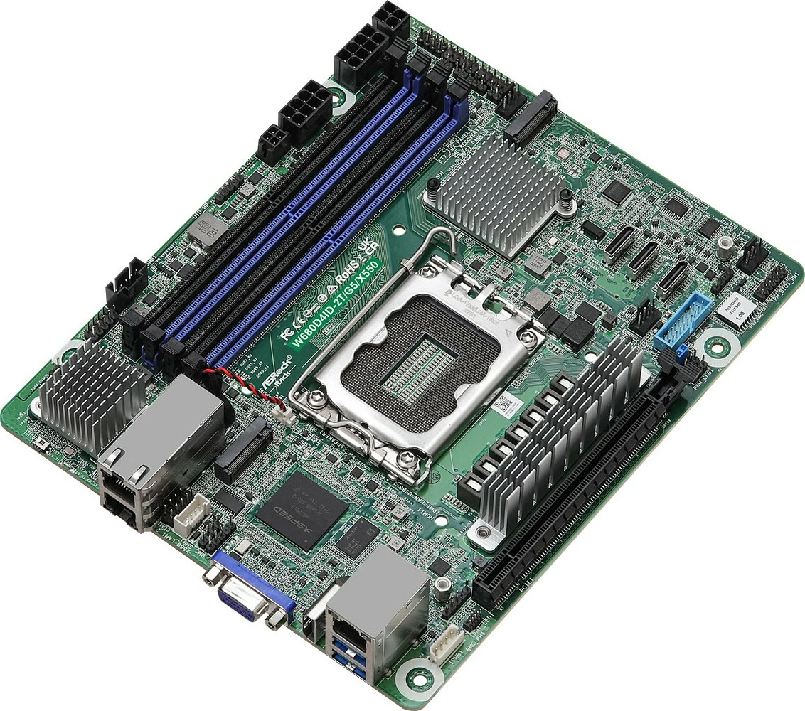 Pllakë amë ASRock W680D4ID-2T/G5/X550, mini ITX, DDR5, Socket 1700, 2x 10G LAN