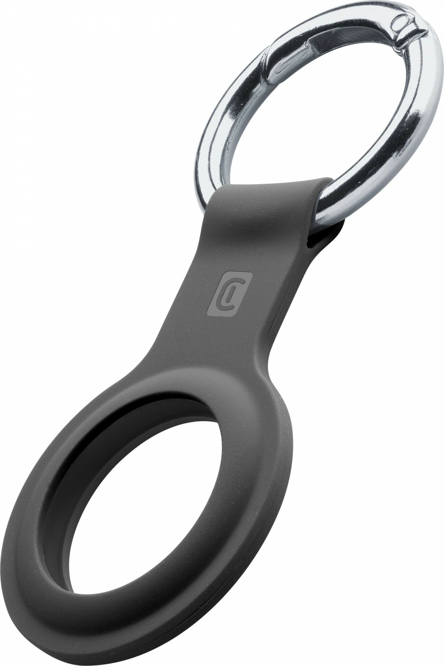 Mbështjellës Cellularline Key Ring për Apple AirTag, silikon, zi