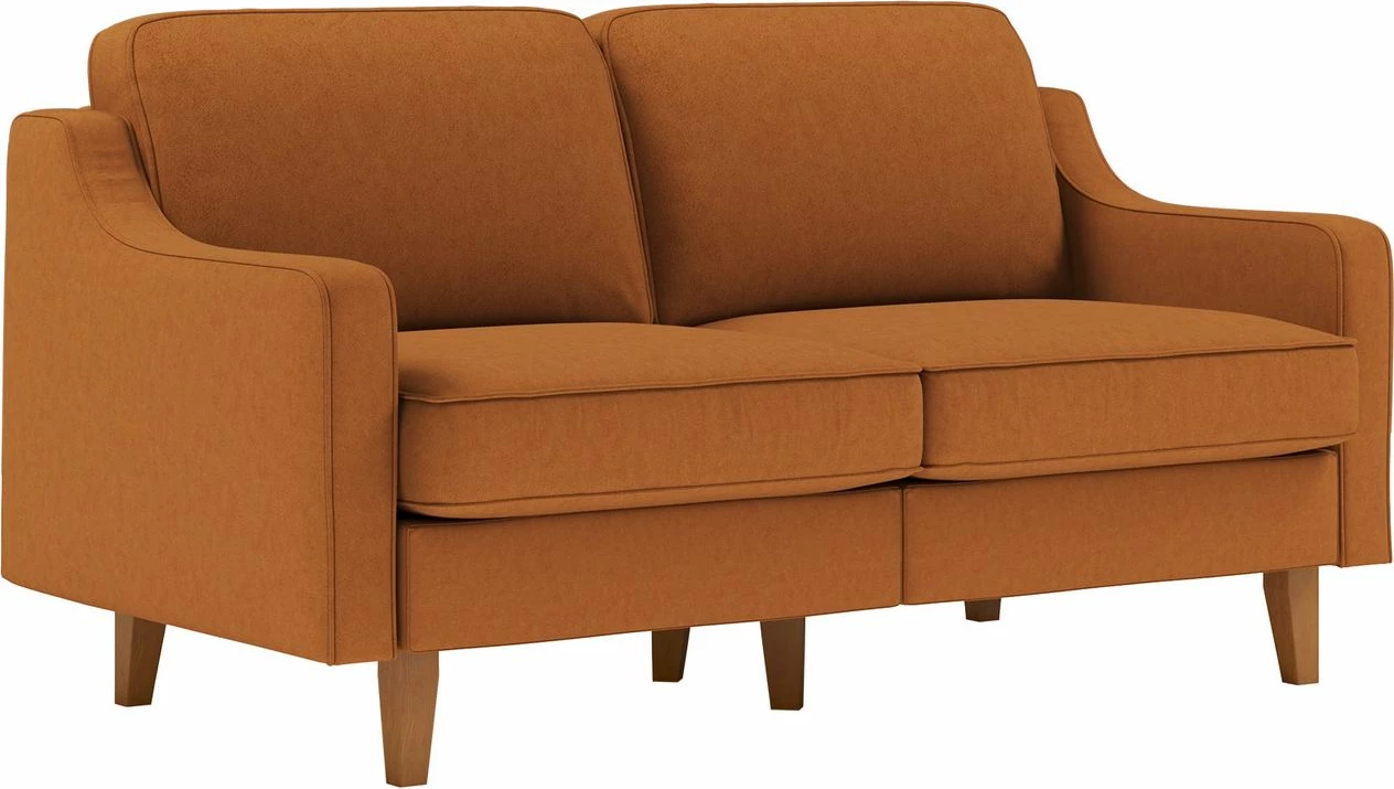Divan dy ulëshe Atelier del Sofa, Robin 2, karamel, dru arre