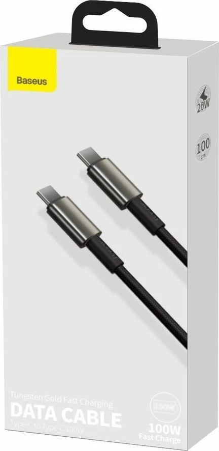 Kabllo USB-C në USB-C Baseus CATWJ-01 1 m, 100 W PD, e zezë