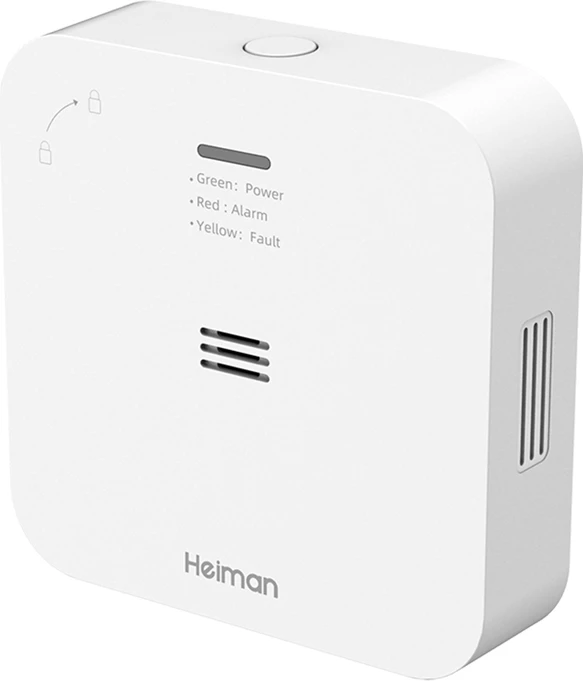 Detektor monoksidi karbonit Heiman HM-720ES-W, wireless, lidhje me aplikacion, i bardhë