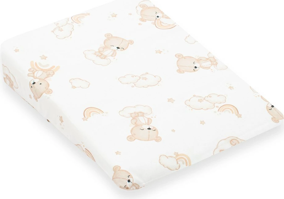 Mbulesë për jastëk klin për karrocë, New Baby, BASIC, 30x37 cm, pambuk 100%, bezhë