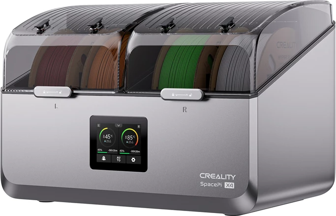 Tharëse filamenti Creality SpacePi X4 për printer 3D, 4 dhoma, kontroll temperature, gri