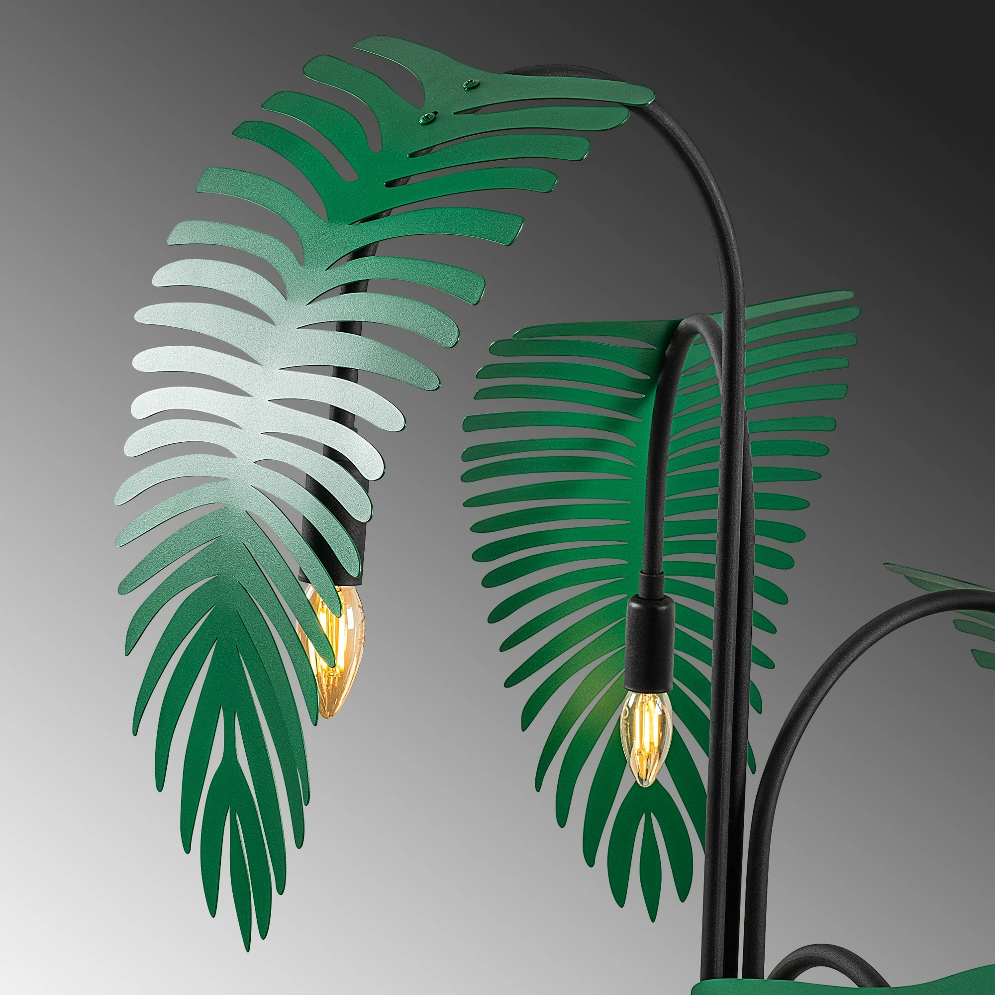 Llambë dyshemeje Opviq, Palm 13920, e zezë, e gjelbër