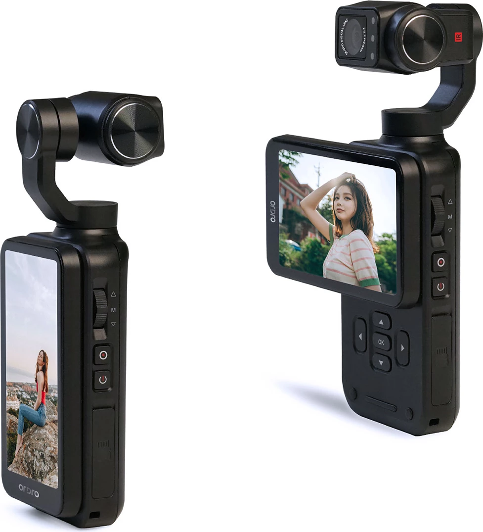 Kamerë xhepi Ordro Pocket M5 me gimbal 3-aksial, 5K, e zezë