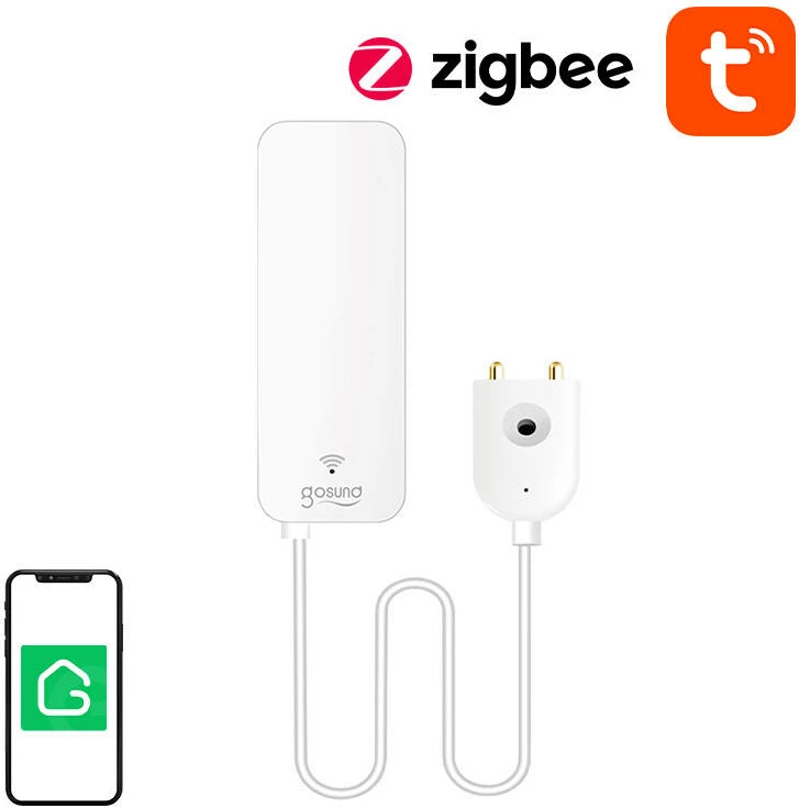 Sensor uji i mençur Gosund ST19 me ZigBee, për rrjedhje, i bardhë