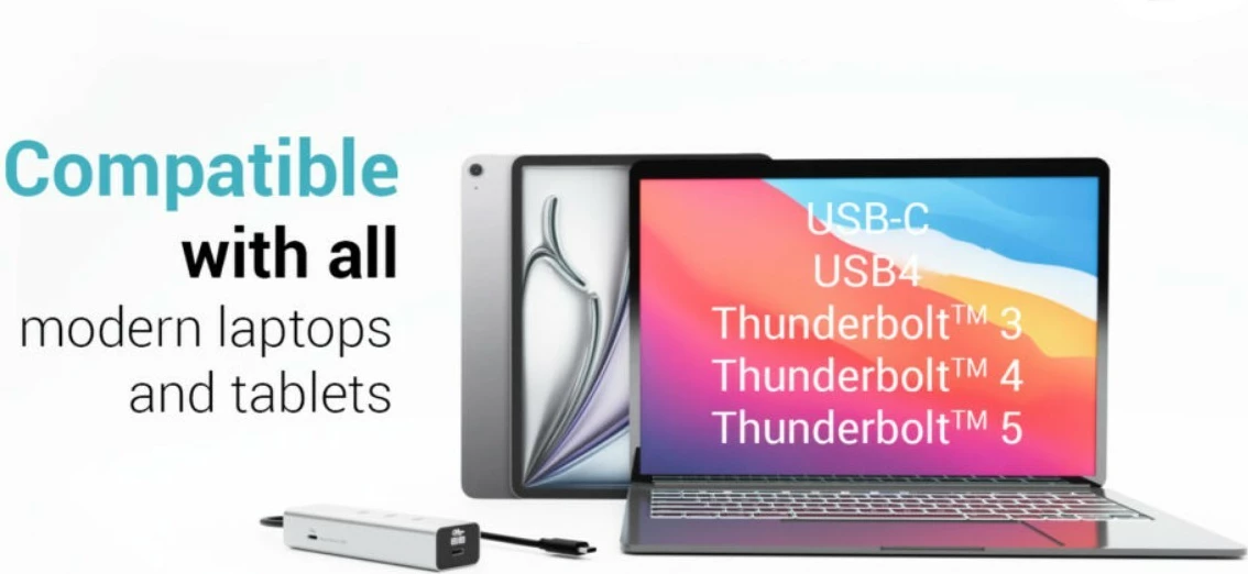 HUB USB-C i-tec C31HUBMETAL8KPDPRO, 5 porta, video 8K, Power Delivery 85W, Argjend