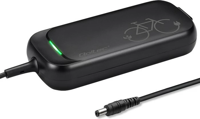 Karikues biçiklete elektrike Qoltec 50333, 42V 2A, 5.5x2.5mm, i zi