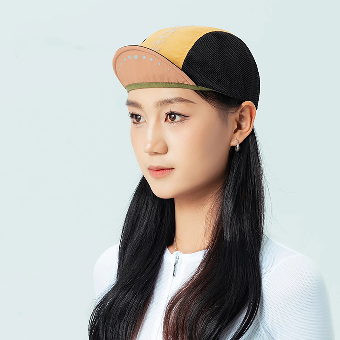 Kapelë çiklizmi Rockbros 18240007002 me strehë, poliester, e verdhë