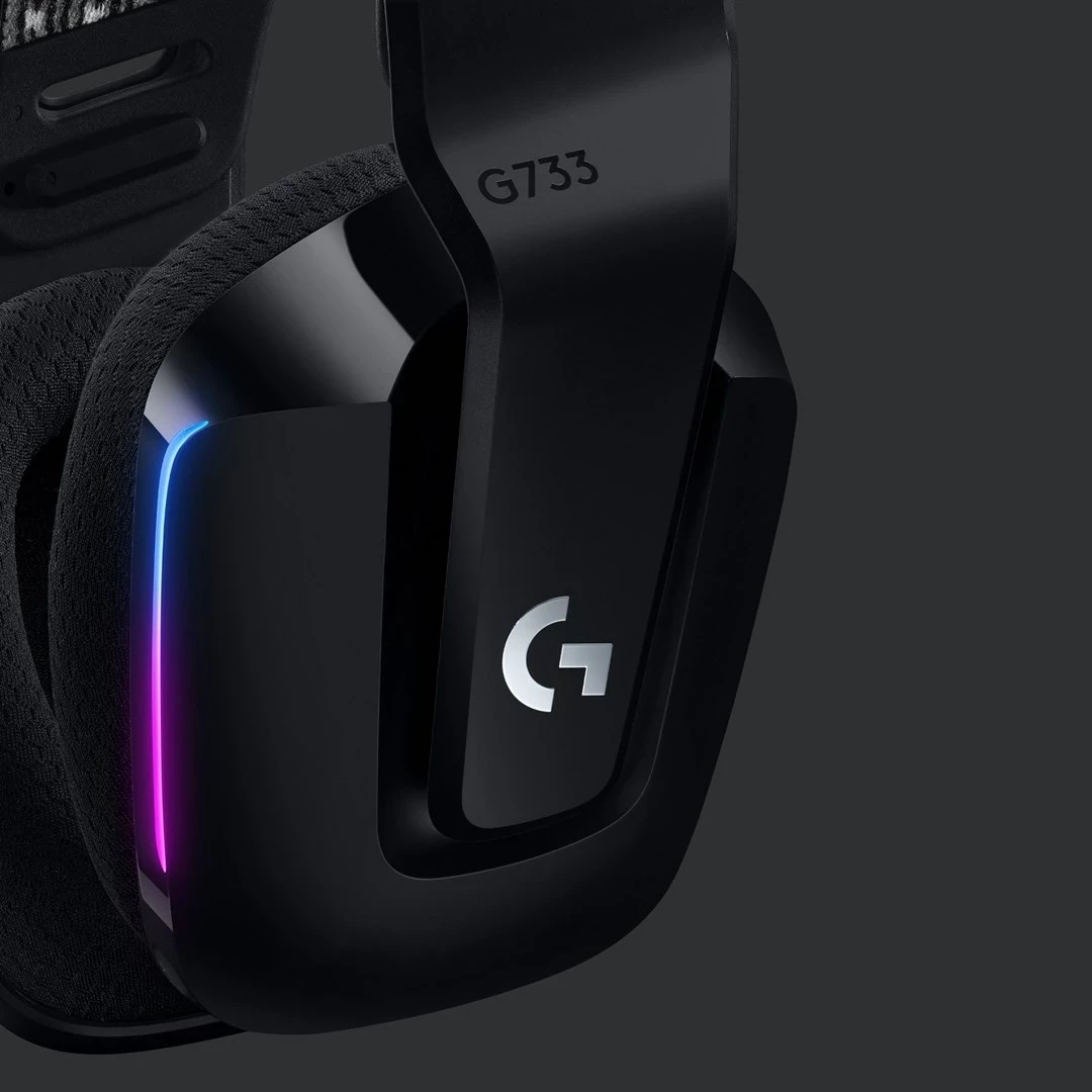 Kufje gaming Logitech G G733 LIGHTSPEED Wireless RGB, të zeza