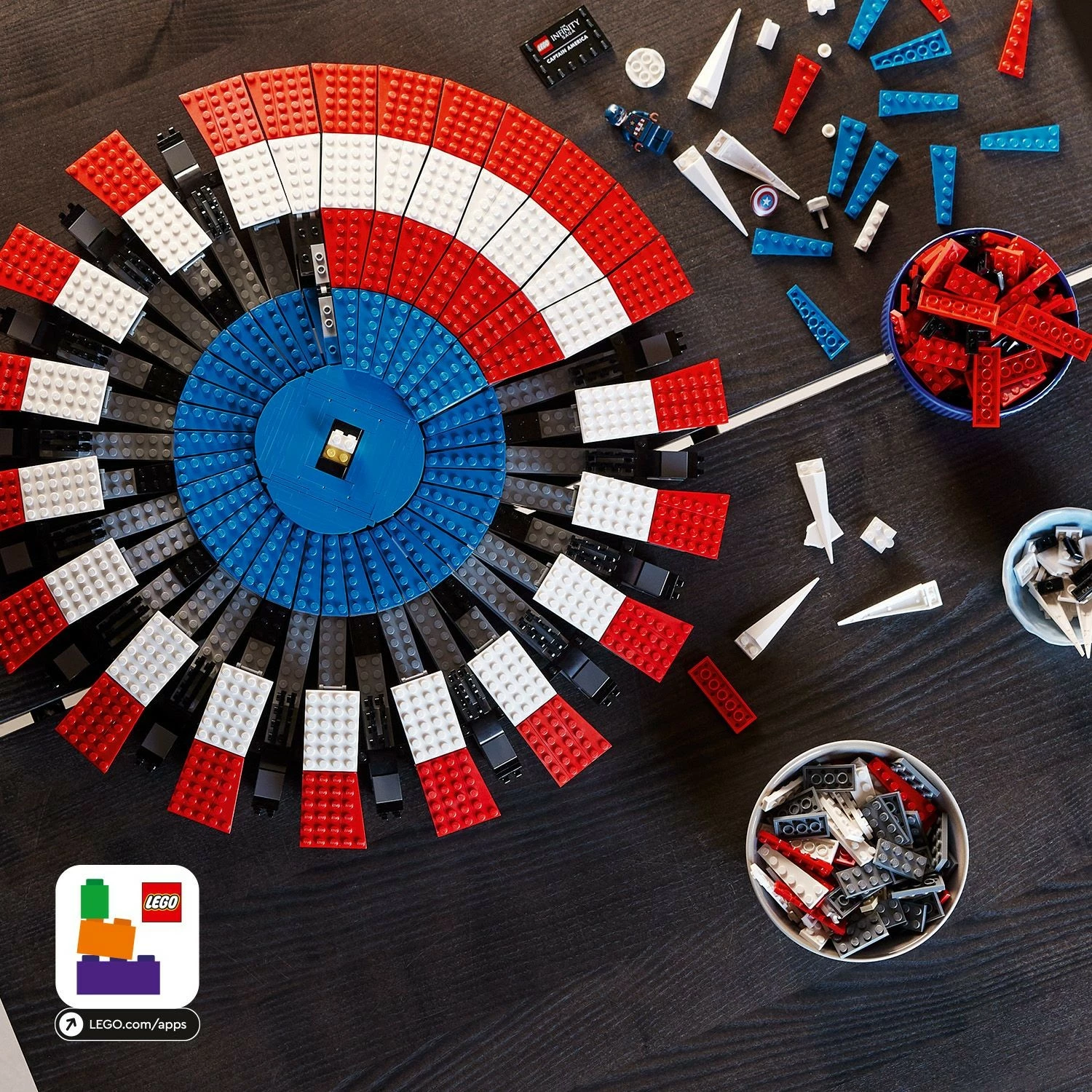 Set ndërtimi LEGO Marvel Super Heroes Captain America's Shield, 3128 pjesë, Multikolor