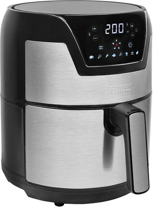 Fritezë ajri Princess XXL 4.5 L, 1500 W, 8 programe, Inox