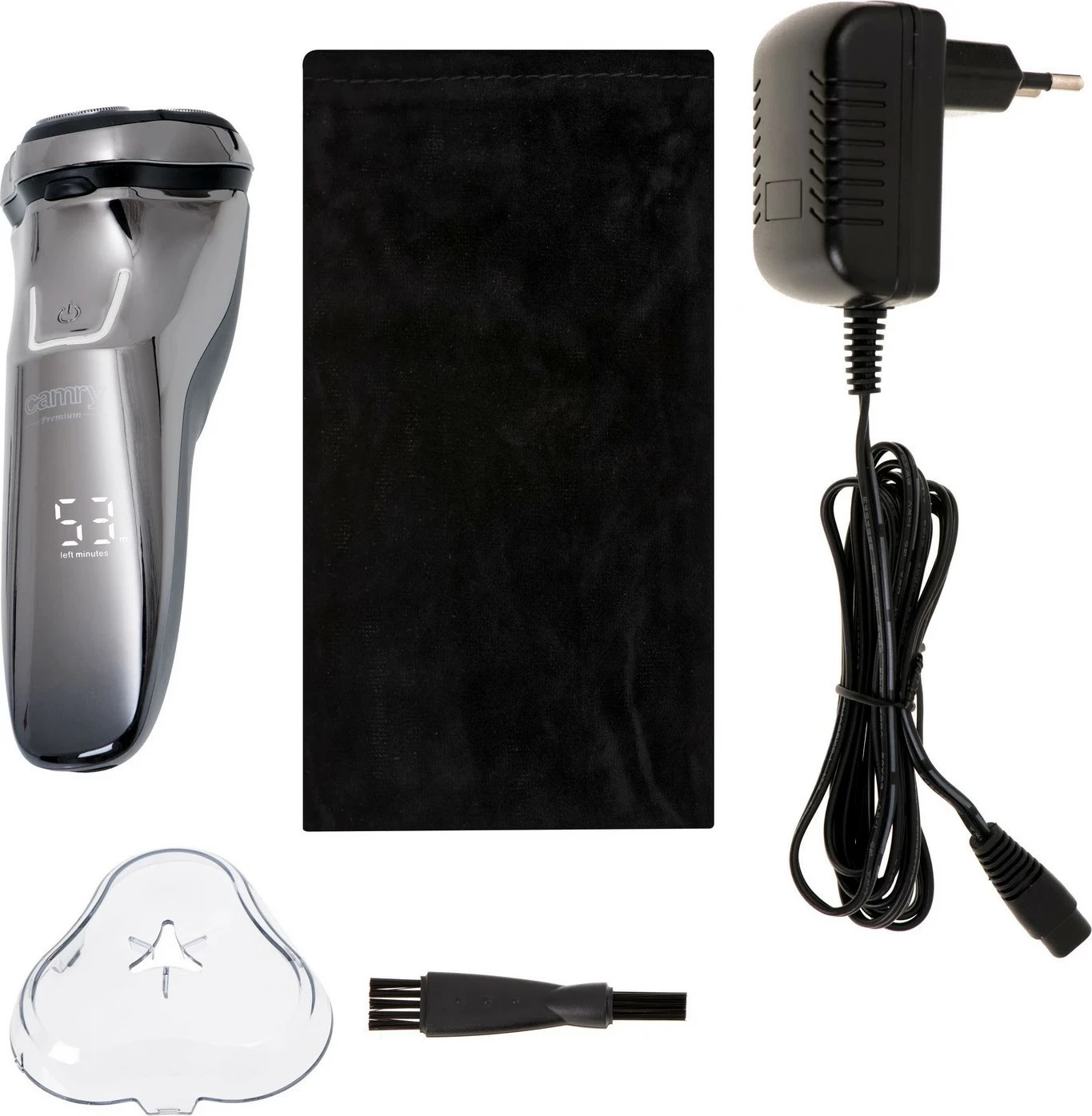 Makinë rroje Camry CR 2925, wireless dhe me kabllo, ekran LCD, IPX6, argjendtë