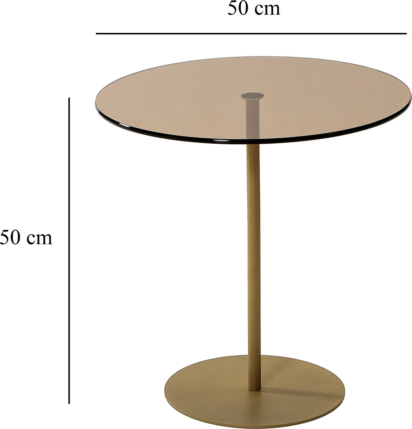 Tavolinë anësore Hanah Home, Chill-Out, ngjyrë ari, bronzi