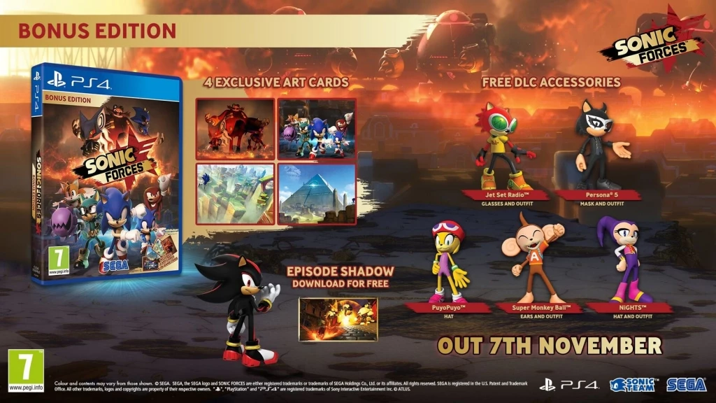 Lojë për PlayStation 4 SEGA Sonic Forces, PEGI 7