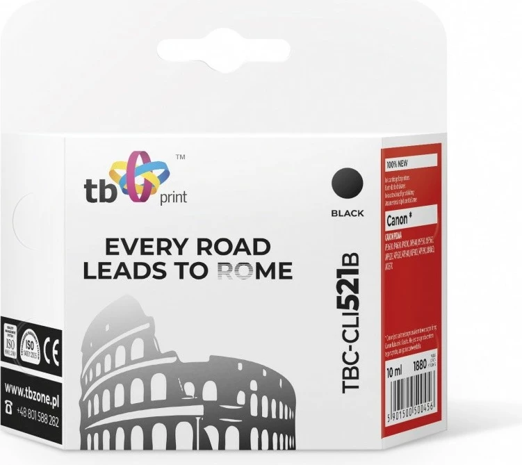 Toner TB Print TBC-CLI521B për Canon PIXMA, 10 ml, E zezë