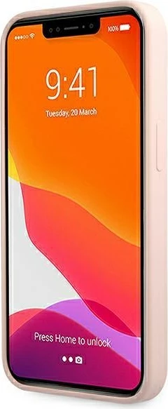 Mbështjellës Guess GUHMP13XLSLMGLP për iPhone 13 Pro Max 6.7", silikon, MagSafe, rozë e çelur