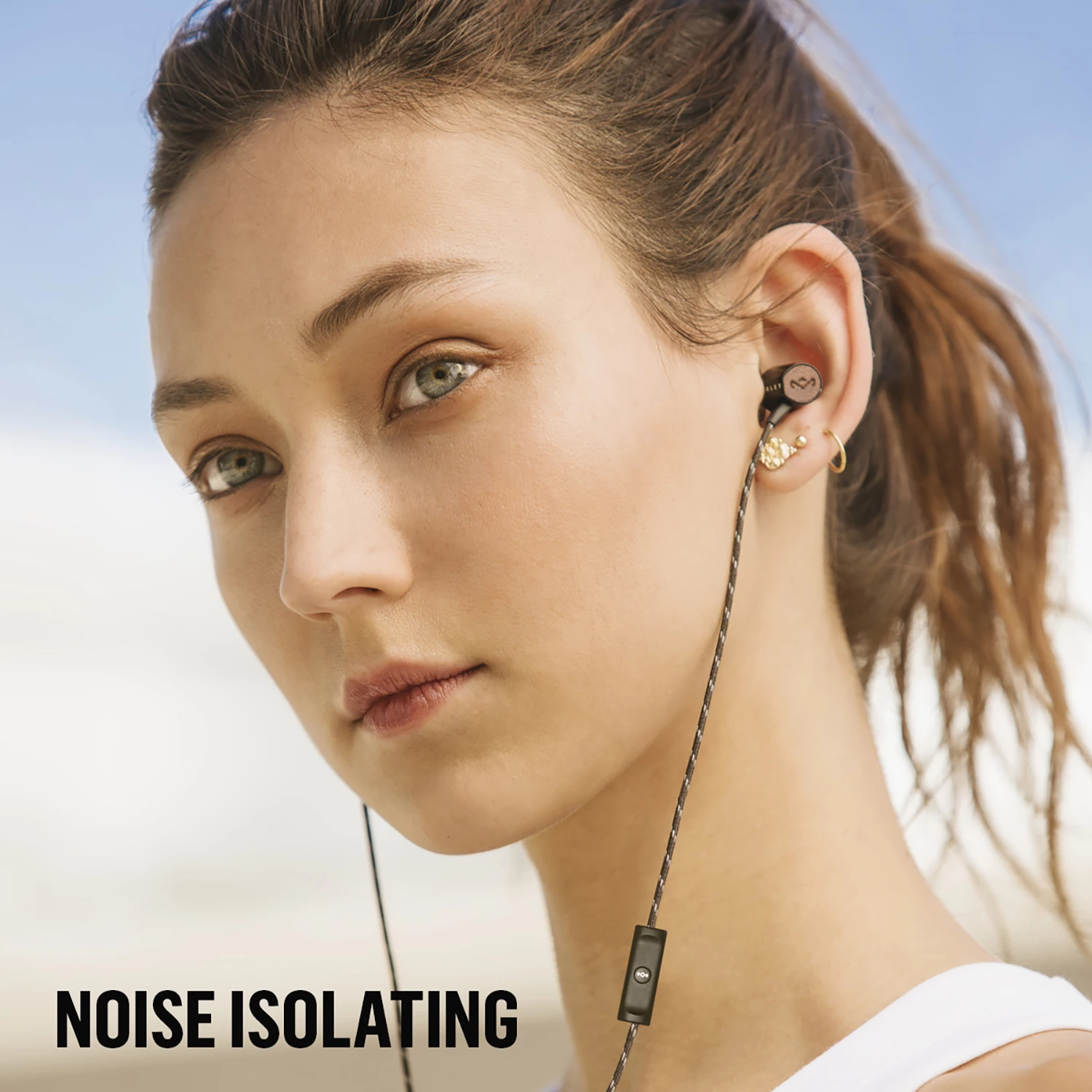 Kufje in-ear House of Marley Uplift 2.0, 3.5mm, me mikrofon, të zeza