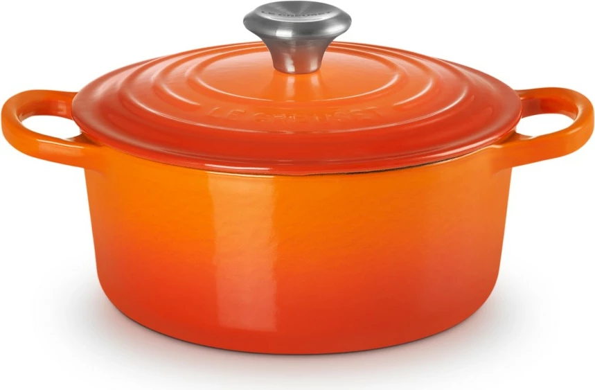 Tenxhere rrumbullake Le Creuset Signature 18 cm, portokalli