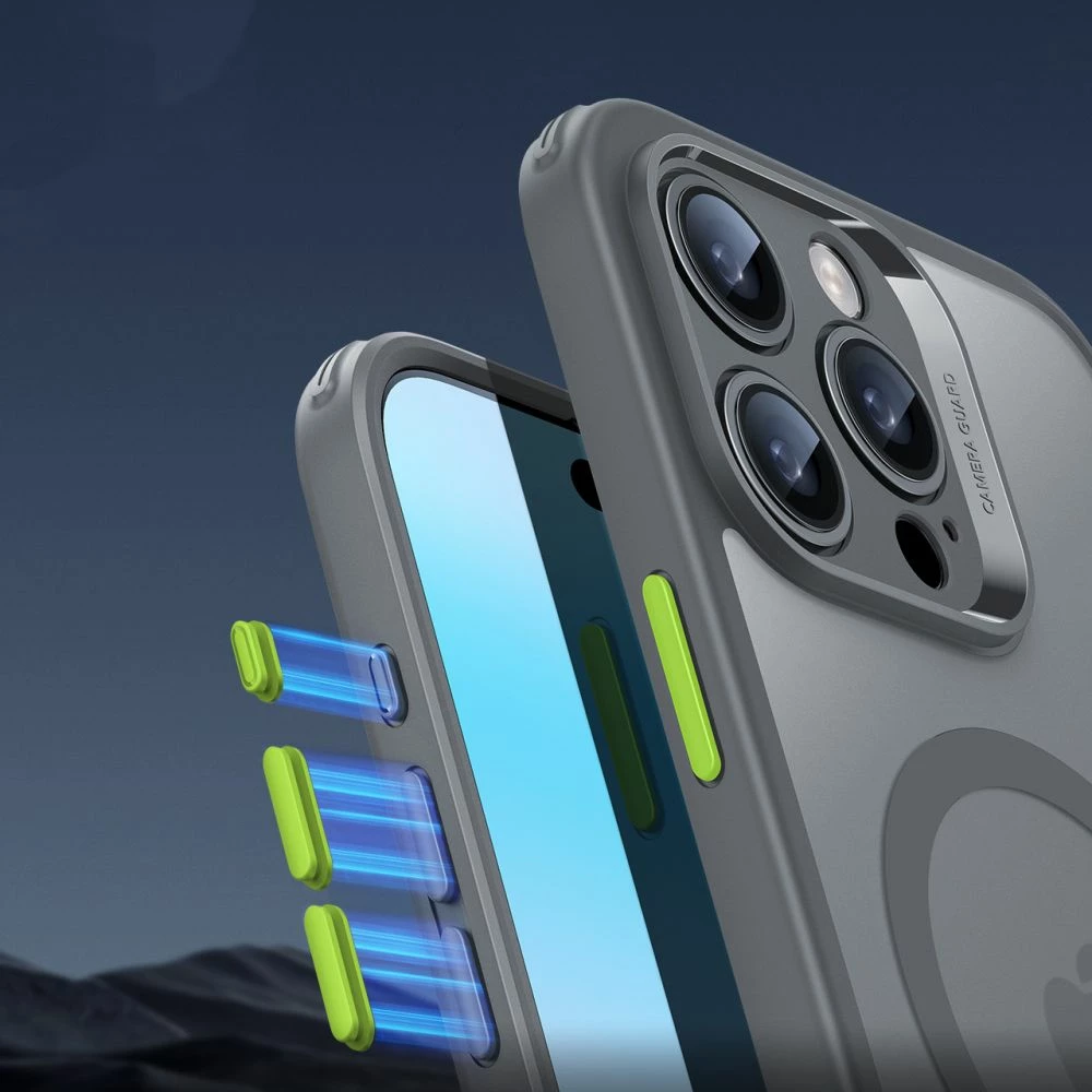 Mbështjellës ESR Classic Pro Set HaloLock MagSafe për iPhone 16 Pro, Gri, me xham mbrojtës