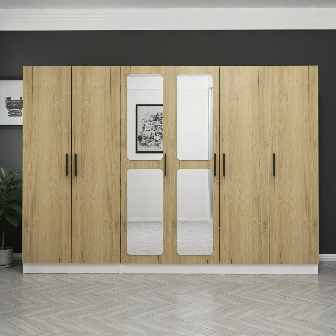 Dollap rrobash Skye Decor, ngjyrë arre, 3871