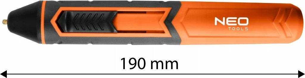 Stilolaps ngjitësi i nxehtë Neo Tools 17-085, bateri 2000 mAh, për shufra 8 mm, USB, set 10 shufra, portokalli/zi