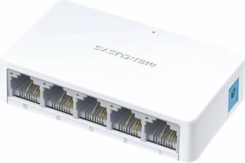 Switch Mercusys MS105, 5 porta, Fast Ethernet, i bardhë