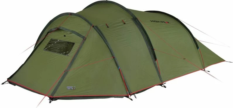 Çadra turistike High Peak Falcon 4, e kuqe dhe e gjelbër