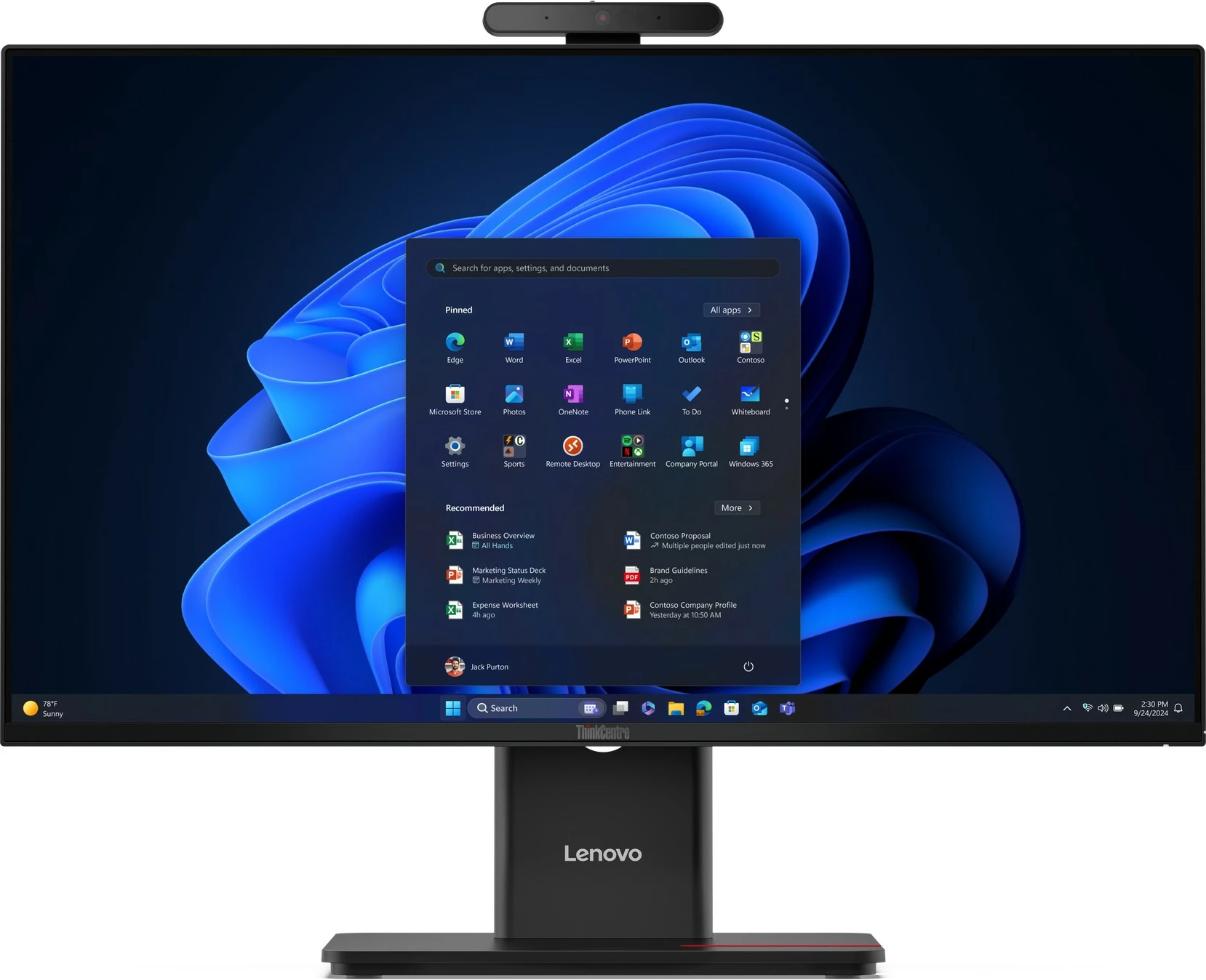 Kompjuter All-in-One Lenovo ThinkCentre M70a G6, i5, 16GB RAM, 512GB SSD, 23.8" FHD, e zezë