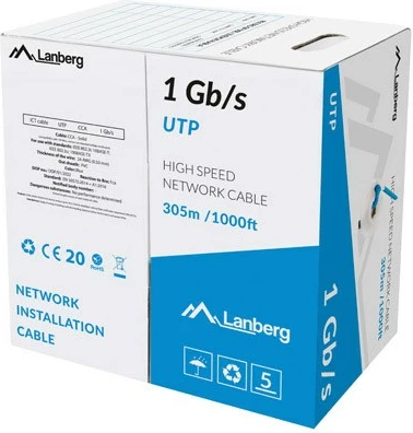 Kabllo UTP Lanberg 1GB/s 305m, Blu