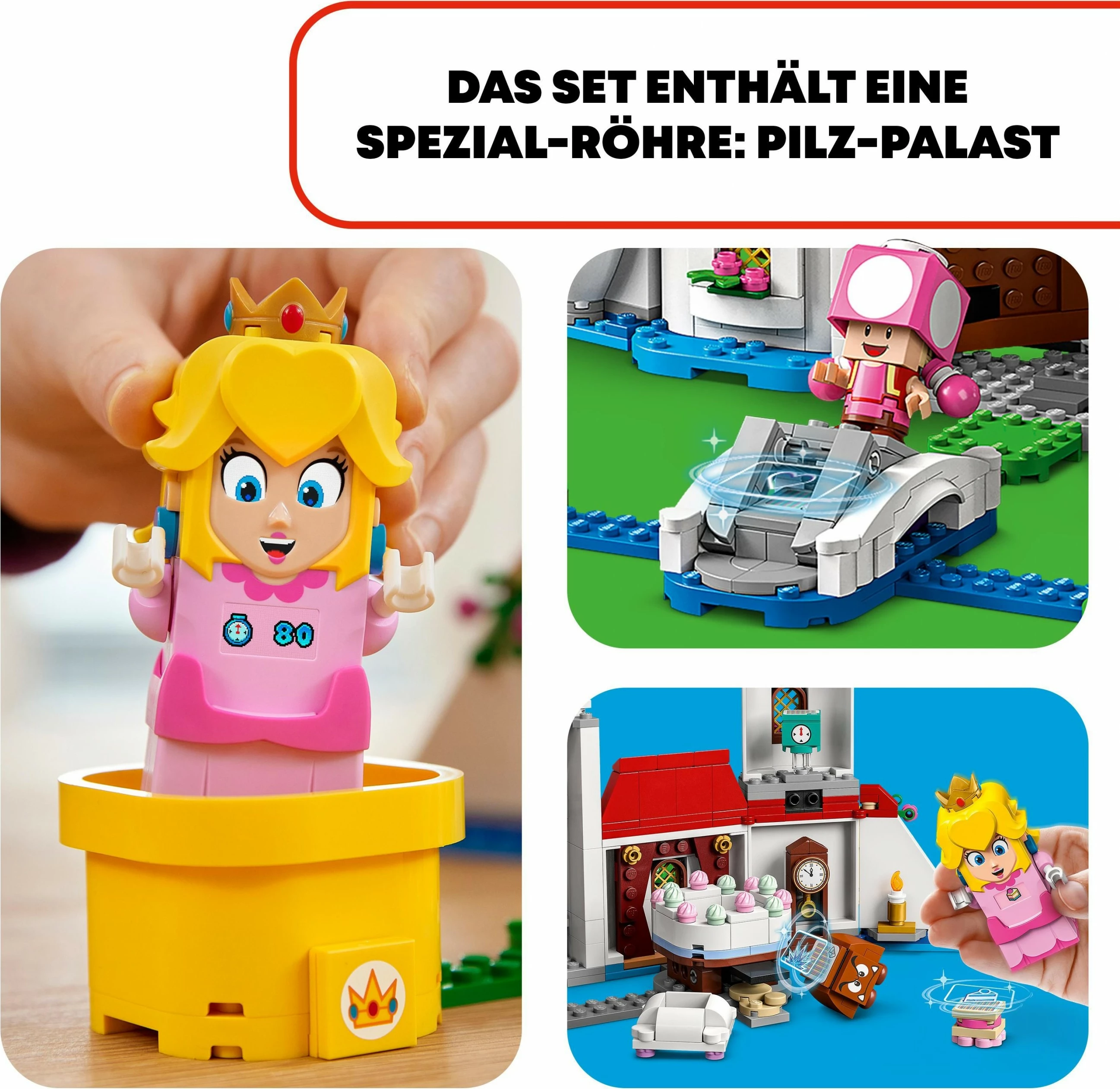 Set ndërtimi LEGO Super Mario Peach’s Castle, 1216 pjesë, shumëngjyrësh