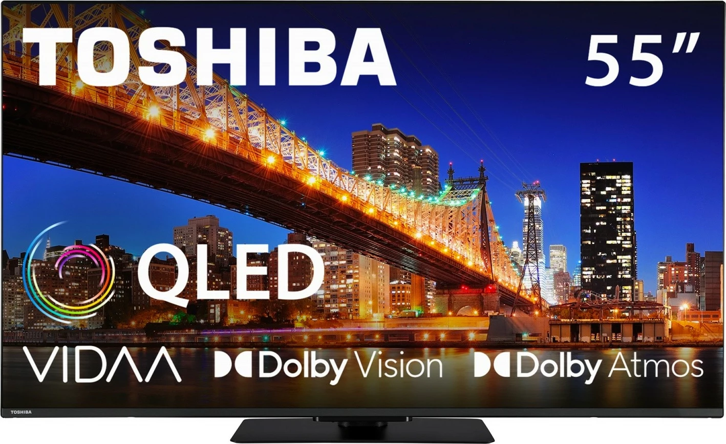 Televizor QLED Toshiba 55QV3F63DG, 55 inç, Ultra HD/4K, VIDAA, Dolby Vision, Dolby Atmos