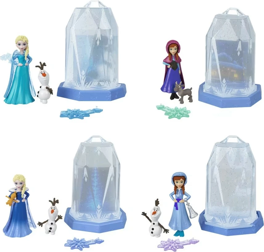 Kukull surprizë, Mattel Frozen Ice Reveal HRN72, mini 9 cm me xhel akulli dhe aksesorë, set i rastësishëm