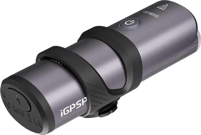 Dritë inteligjente biçiklete iGPSPORT VS1800S, 1800 lm, 6700 mAh, gri, përpara