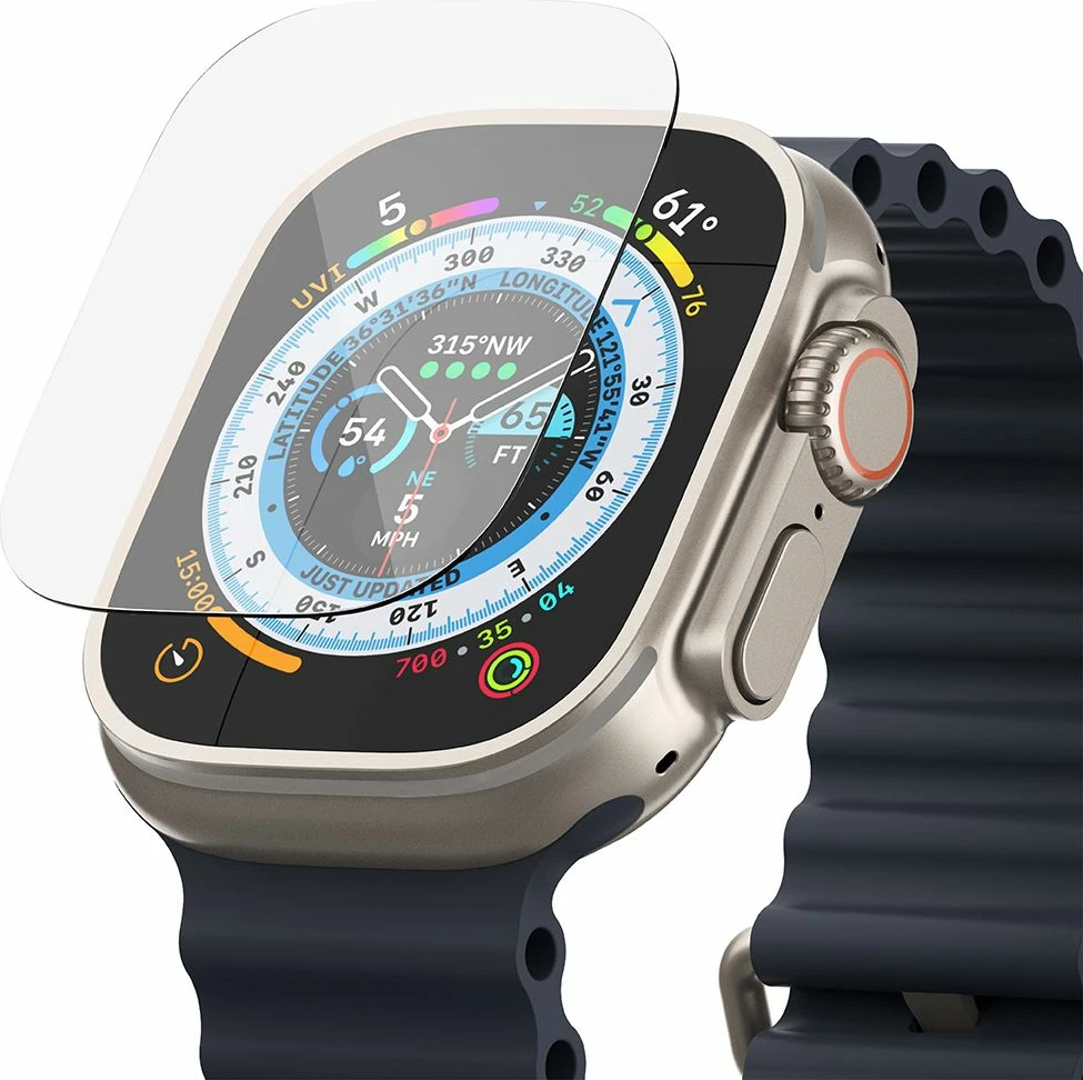 Xham i temperuar për Apple Watch Ultra 49mm, Ringke ID FC Glass, set 4 copë