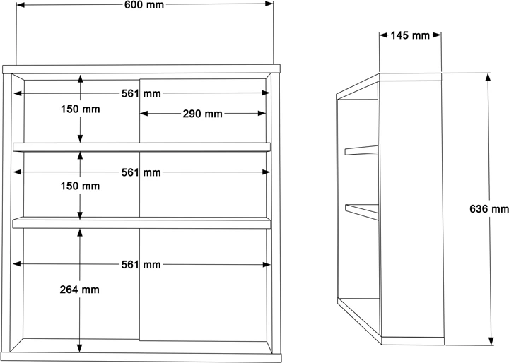Dollap banjoje me pasqyrë, ngjyrë e bardhë,, 60x14.5x63.6cm