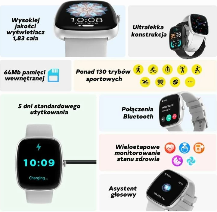 Smartwatch për femra Gravity, rozë