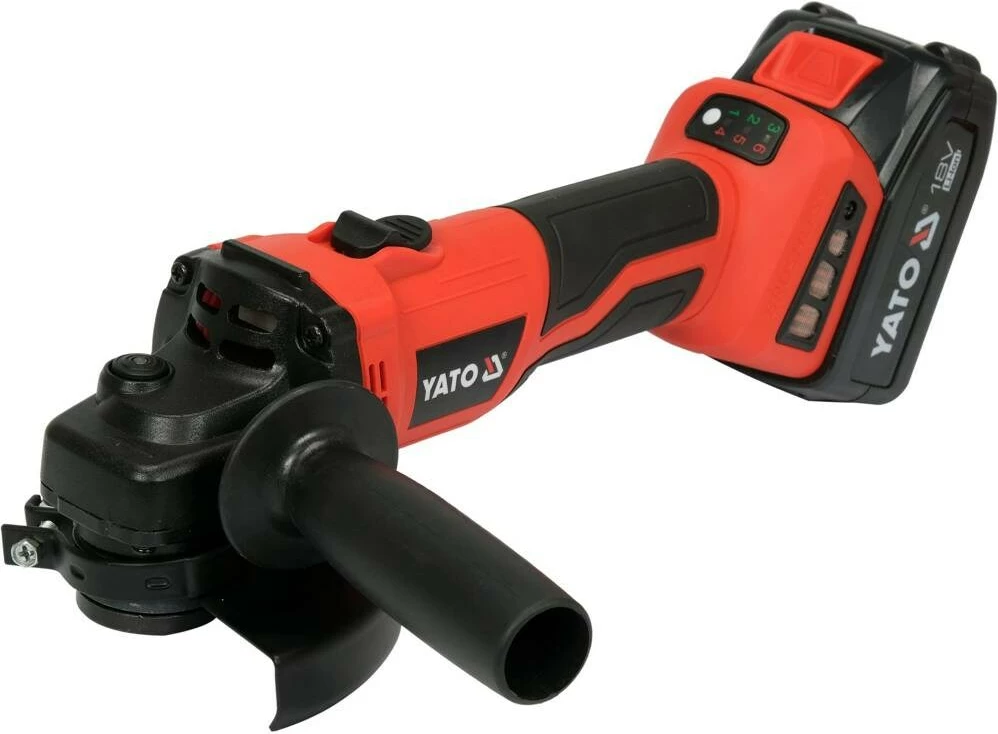 Mulli këndor YATO YT-828295, 18V, 4Ah, 2 bateri, 1.26 kg, Kuq