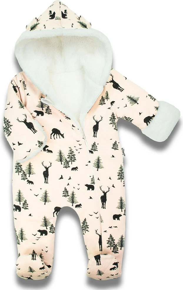 Kombinezon dimri bebe, Nicol Bambi, madhësia 80 (9-12m), bezhë