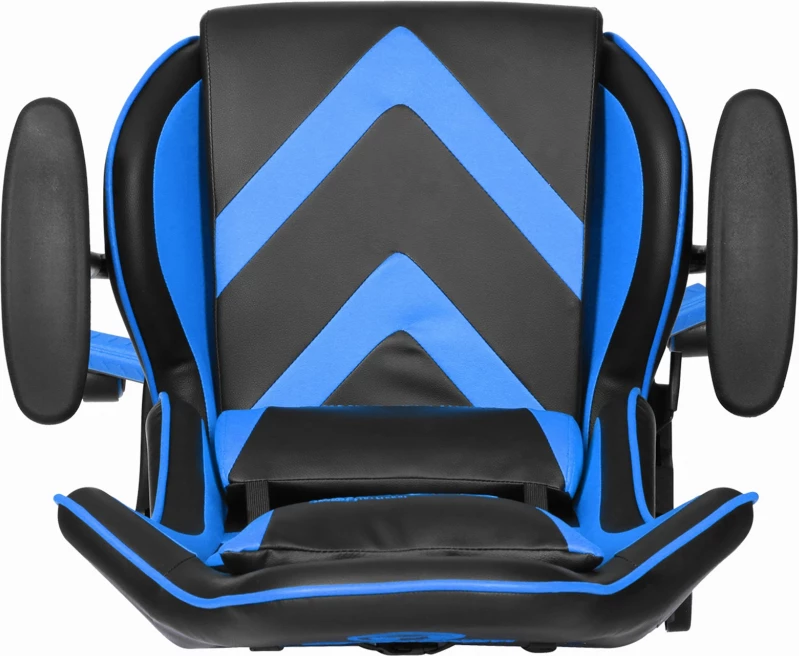 Karrige gaming Marvo CH-106BL, 180° recline, deri 150 kg, lëkurë PVC, e zezë/kaltër