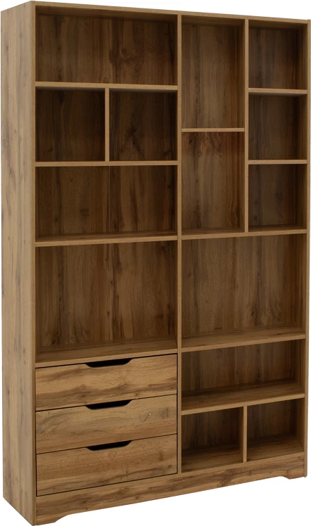 Raft librash Lucinda, ngjyrë sonoma, 120x29.8x180.5cm