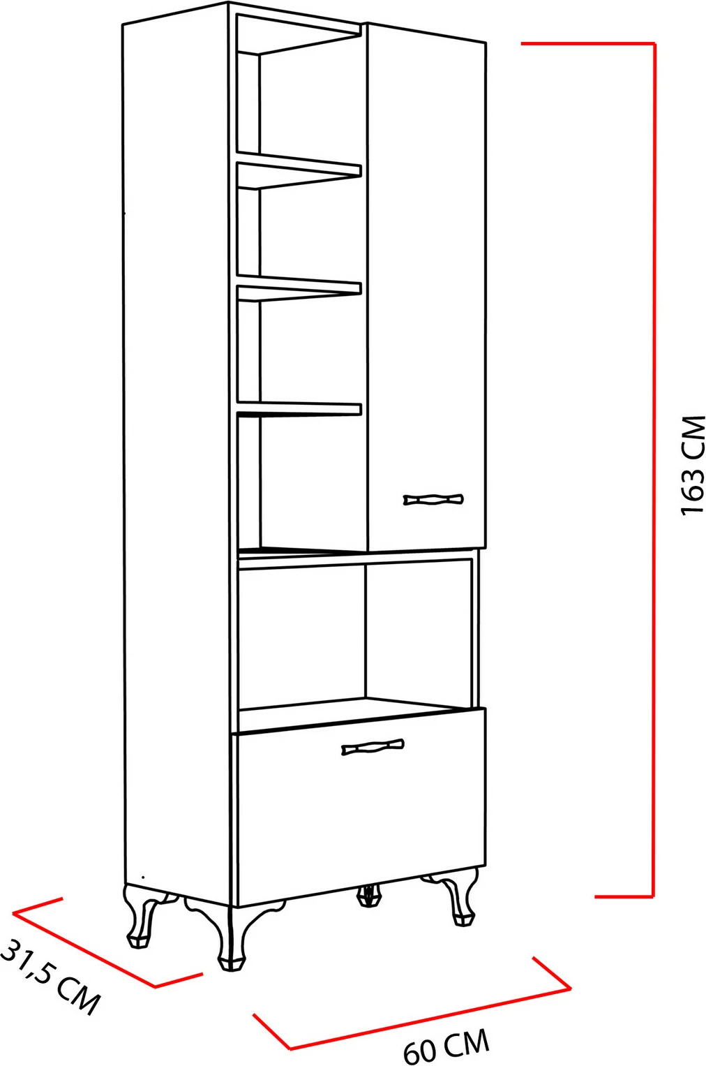 Dollap multifunksional Hanah Home, Sezen, i bardhë